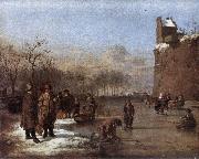 VELDE, Adriaen van de Amusement on the Ice r France oil painting reproduction